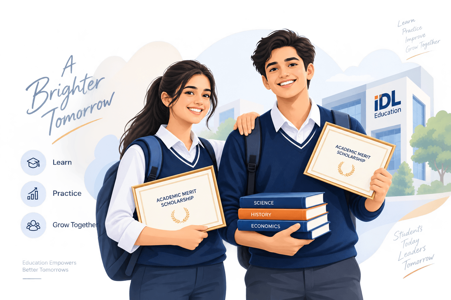 IDL Scholarship and Admission Test merit students